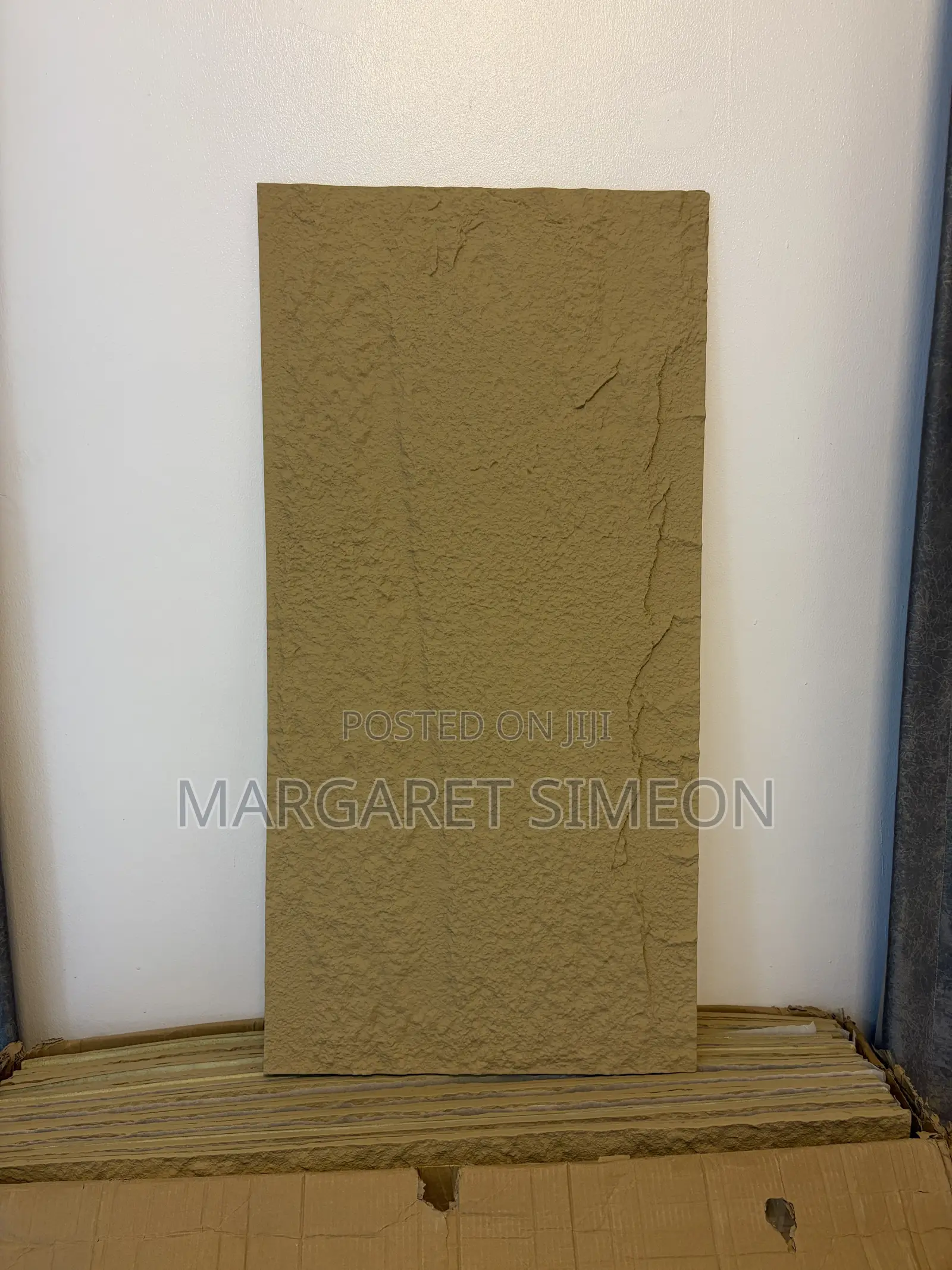 Premium Beige Pu Stone Wall Panels - Luxury Tv Background Cladding