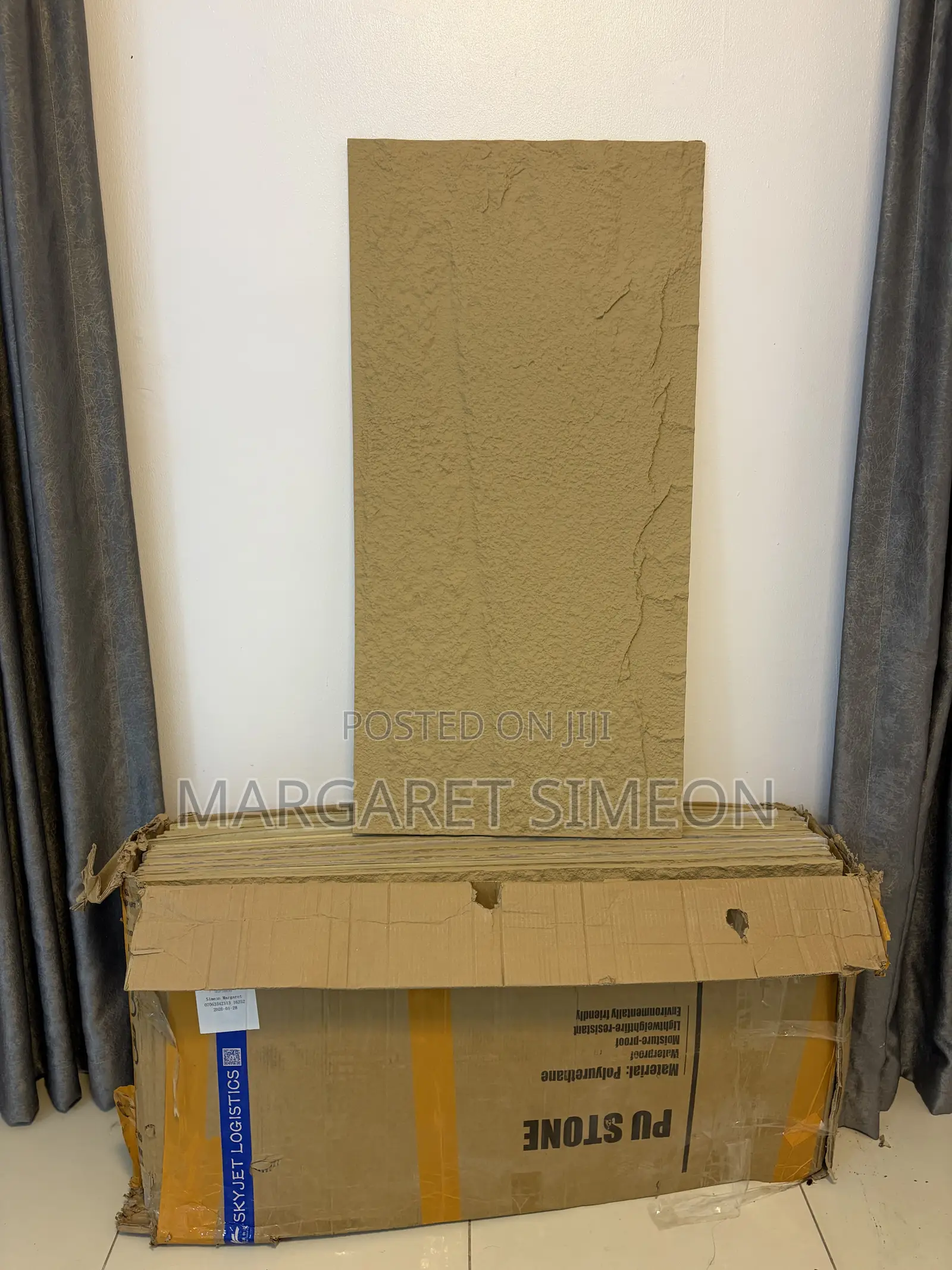 Premium Beige Pu Stone Wall Panels - Luxury Tv Background Cladding