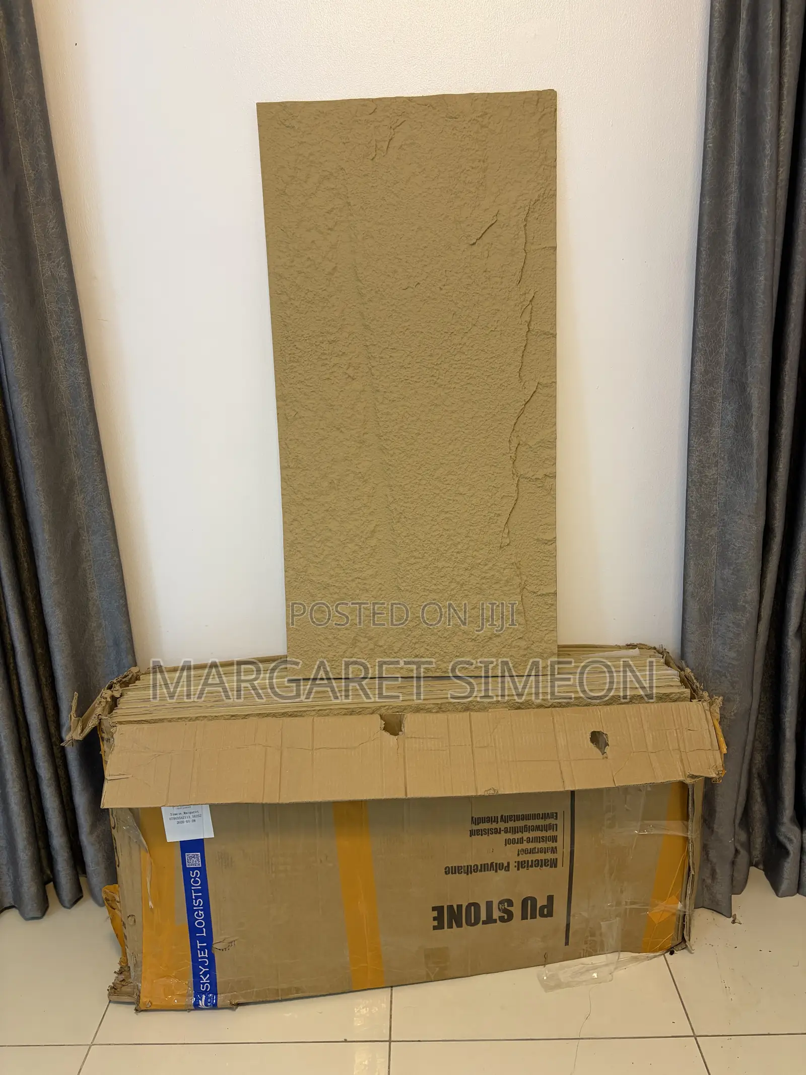 Premium Beige Pu Stone Wall Panels - Luxury Tv Background Cladding