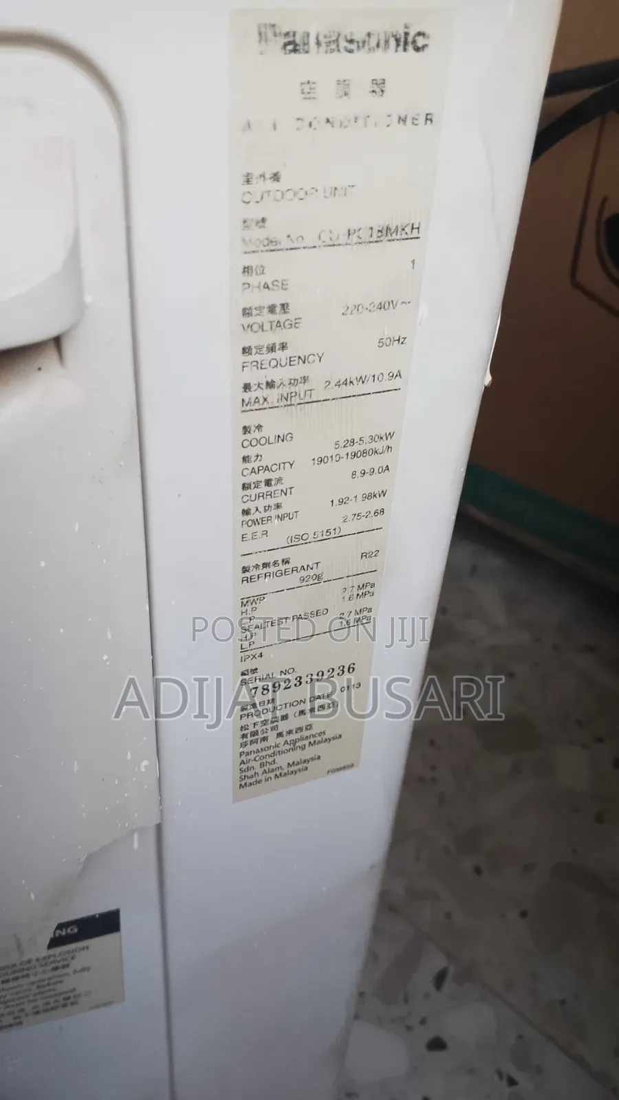 Panasonic Ac 2hp