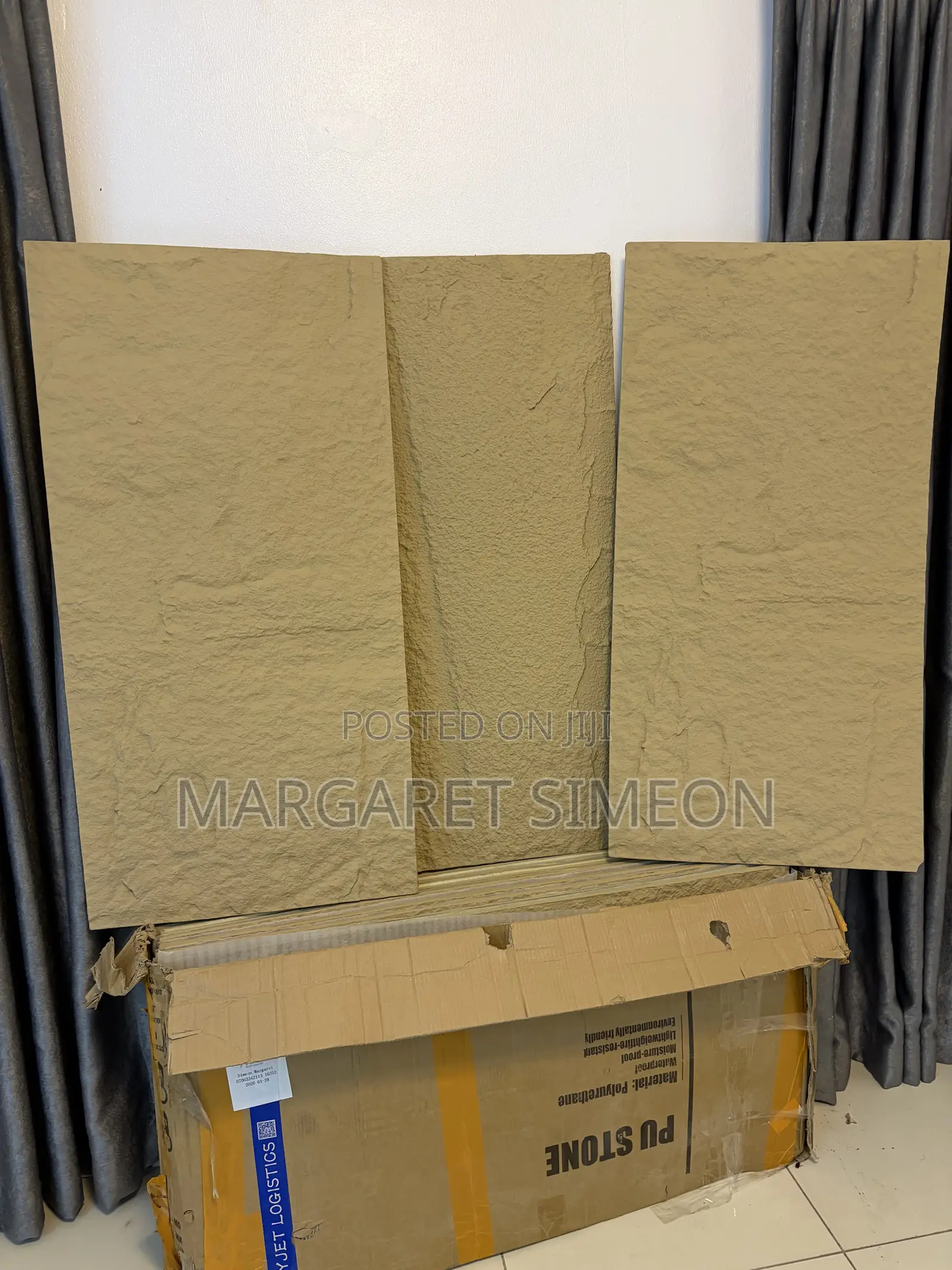 Premium Beige Pu Stone Wall Panels - Luxury Tv Background Cladding
