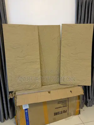 Premium Beige Pu Stone Wall Panels - Luxury Tv Background Cladding