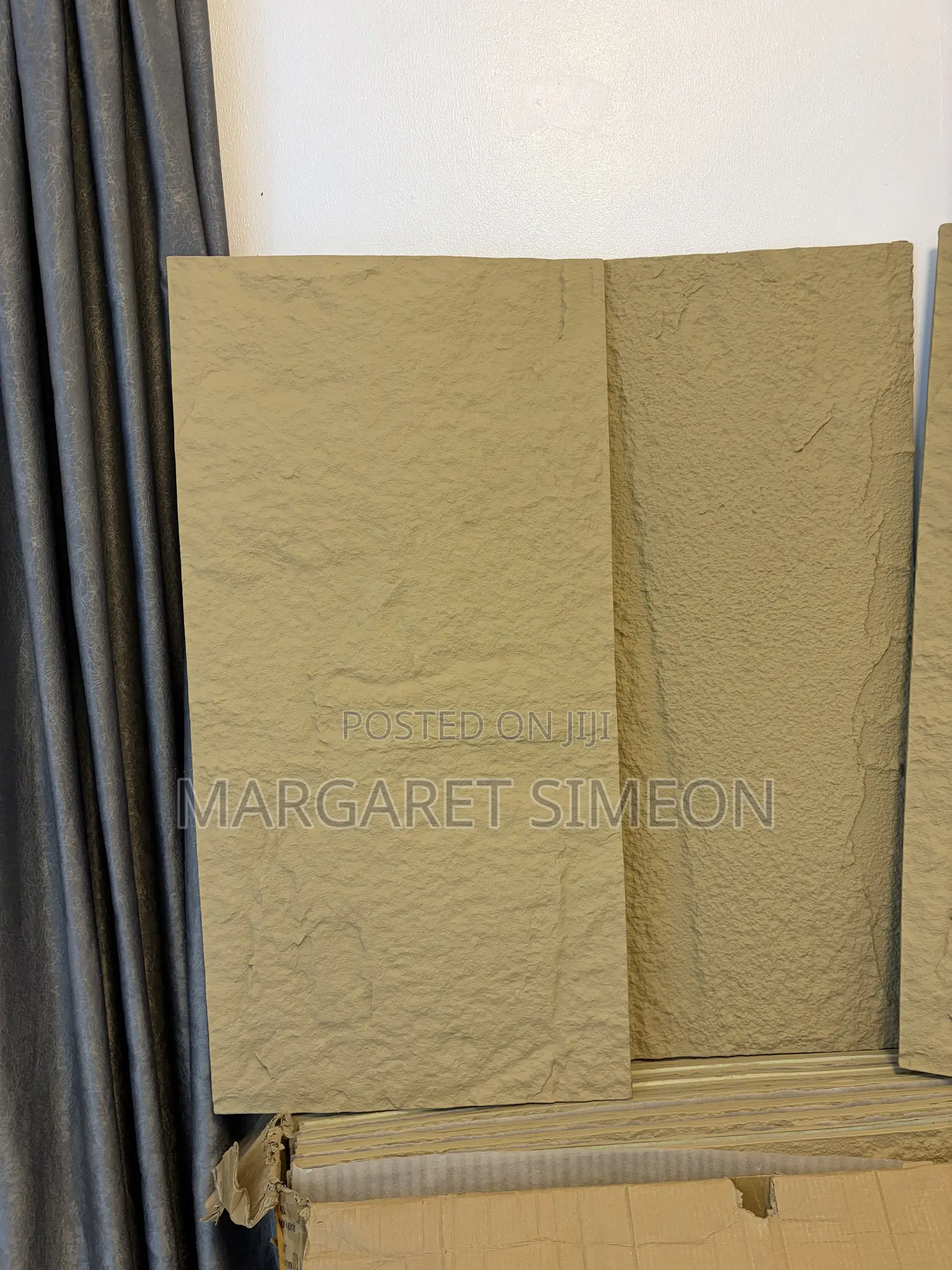 Premium Beige Pu Stone Wall Panels - Luxury Tv Background Cladding