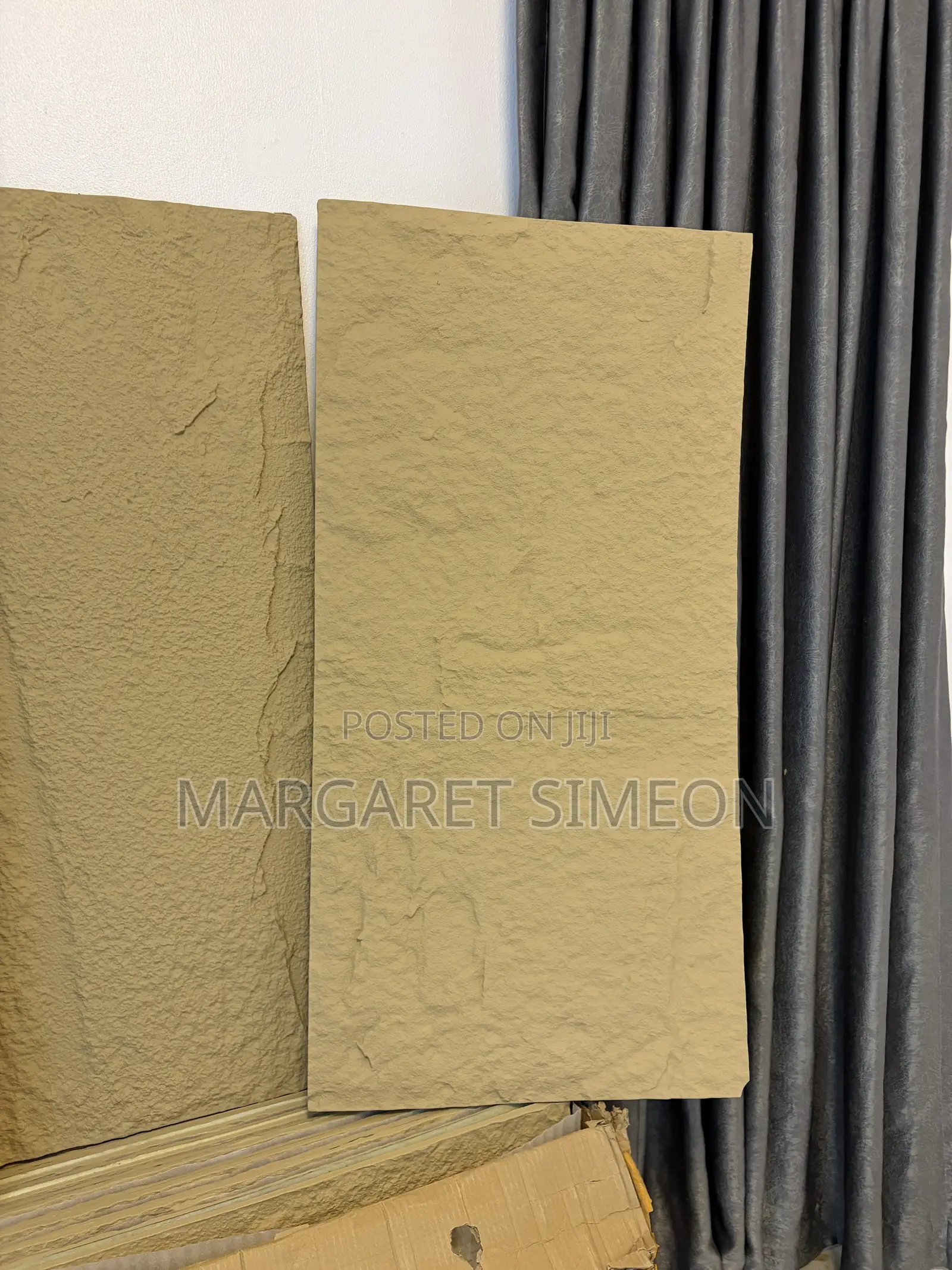 Premium Beige Pu Stone Wall Panels - Luxury Tv Background Cladding