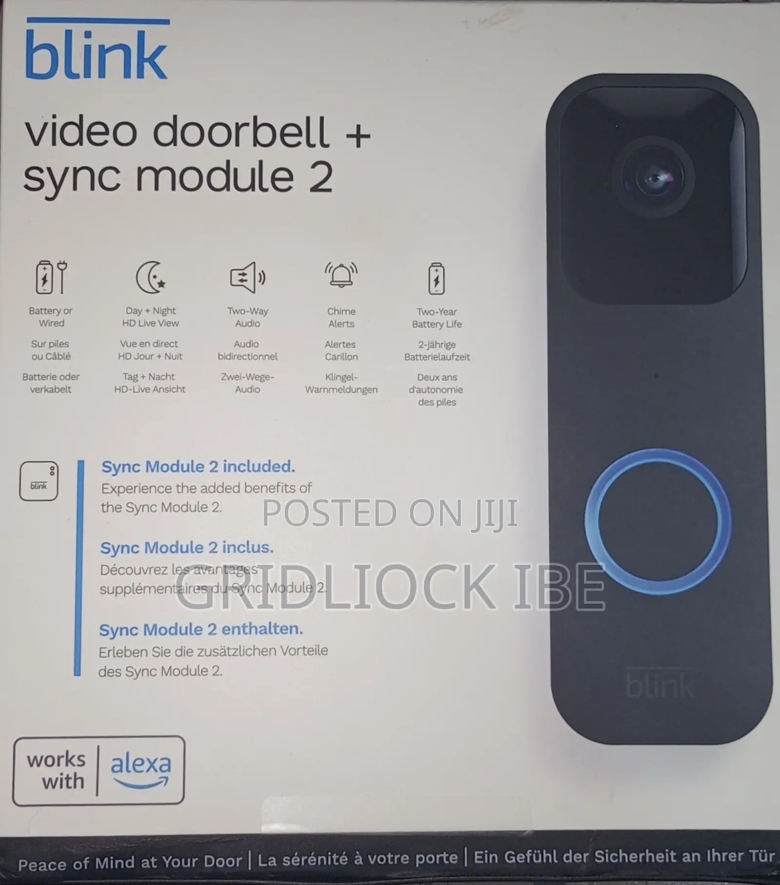 Blink Video Doorbell + Sync Module 2