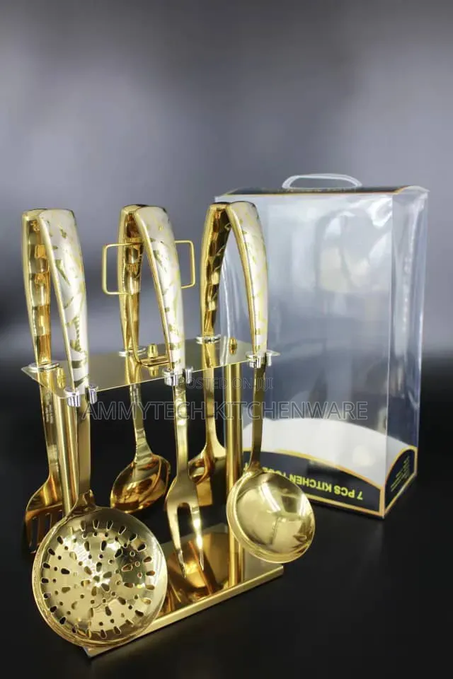 Unique Gold Cooking Stainless Steel Spoon