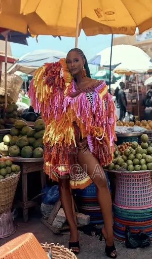 Handmade Crochet Fur Coat Dress