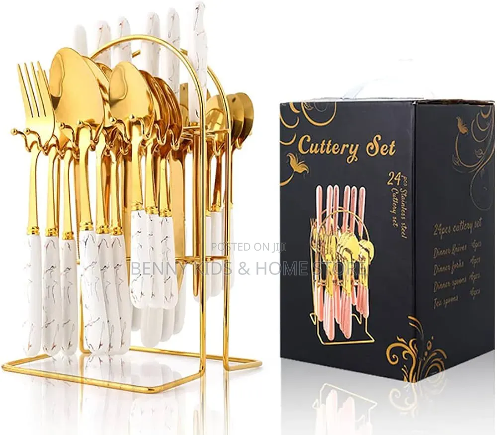 24pcs Gold Cutteries Set