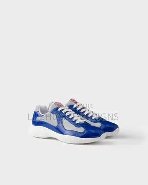 Original Luxury Blue Prada America’S Cup Sneakers
