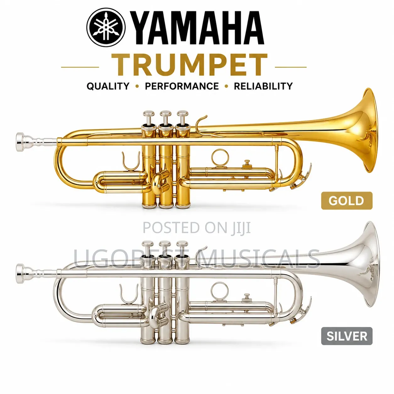 Yamaha Trumpet (Gold Silver Finish)