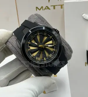 Matturi Rubber Strap Turbine-Style Dial Watch