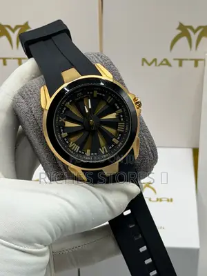 Matturi Rubber Strap Turbine-Style Dial Watch