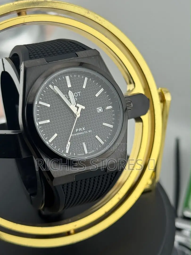 Tissot PRX Powermatic 80 Waffle-Patterned Dial Rubber Watch
