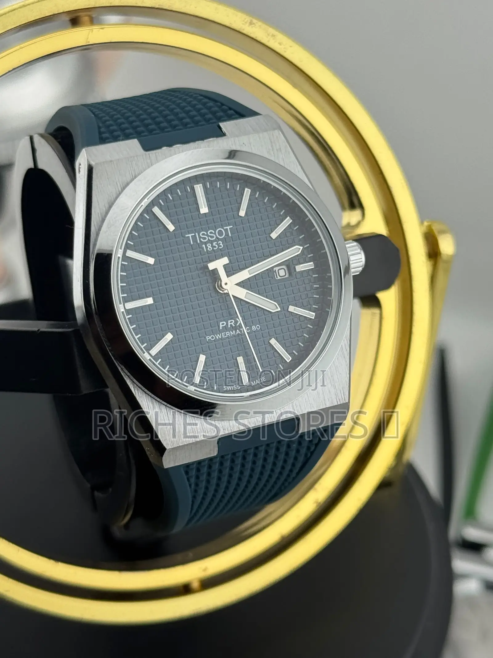 Tissot PRX Powermatic 80 Waffle-Patterned Dial Rubber Watch