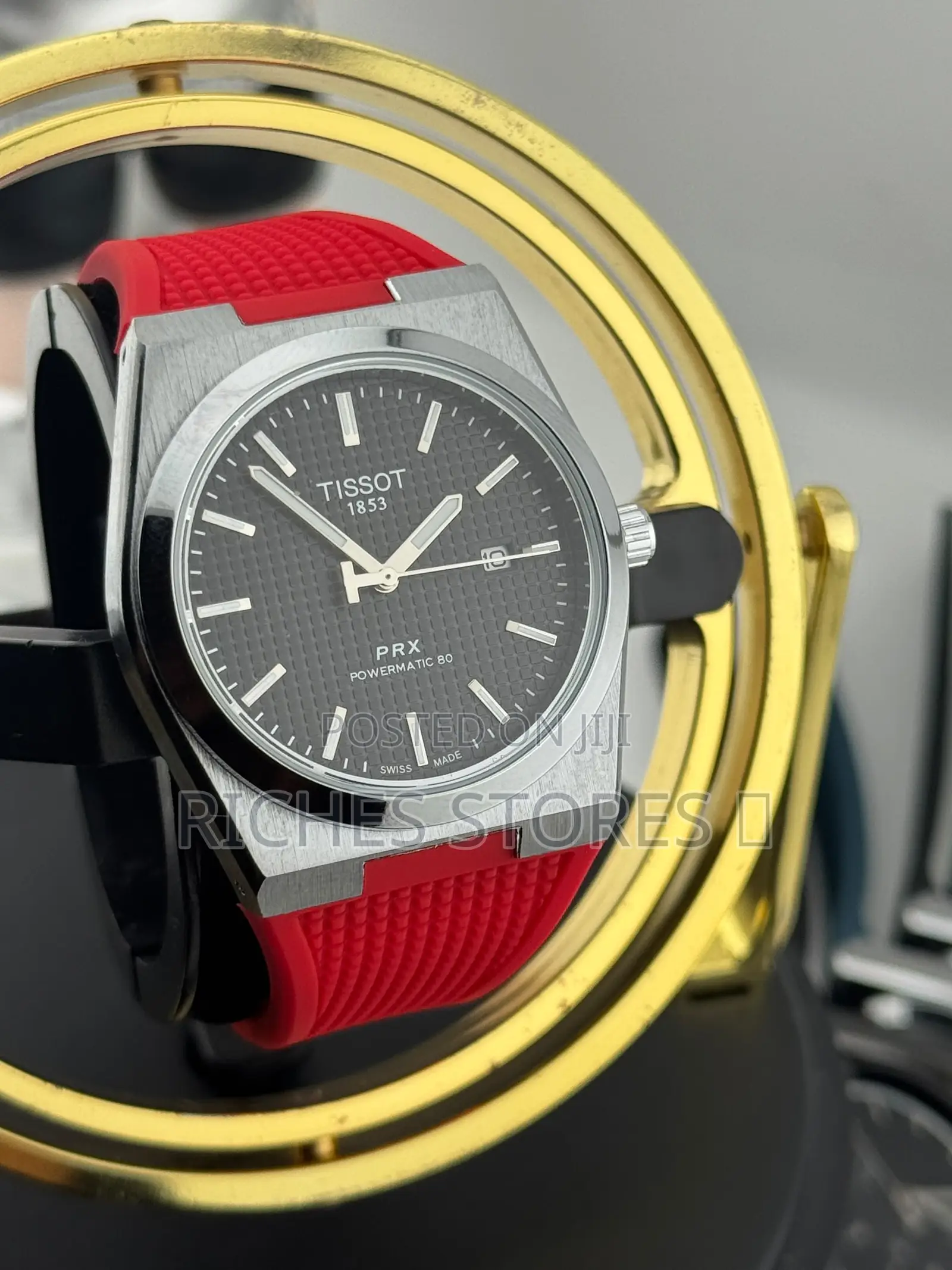 Tissot PRX Powermatic 80 Waffle-Patterned Dial Rubber Watch