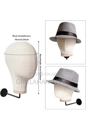 Wall-mounted Canvas Mannequin Head