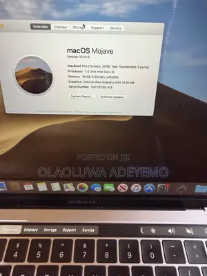 Laptop Apple MacBook Pro 2019 16GB Intel Core i5 SSD 512GB