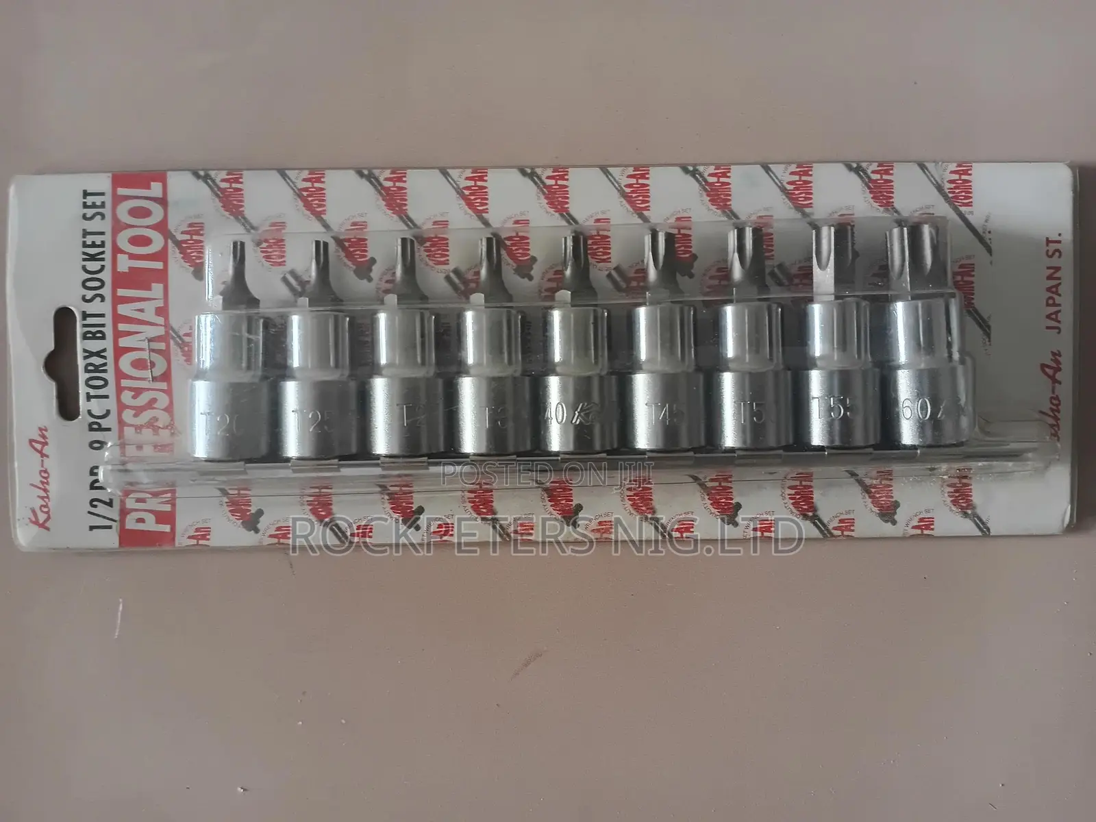 Kasho-an 1⁄2" Dr 9pc Torx Bit Socket Set