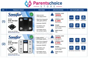 Sonifer Bluetooth Body Fat Scale (Sf-1915 Sf-1916)