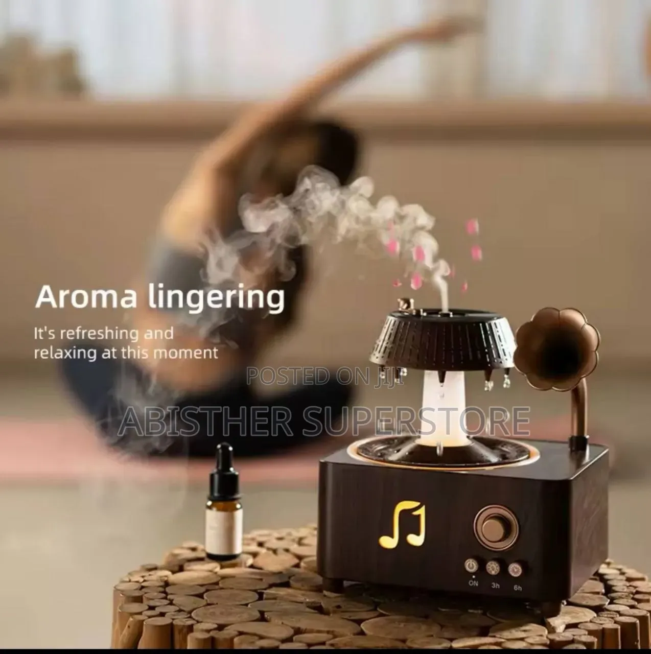 Rotating Raindrop Gramophone Humidifier.