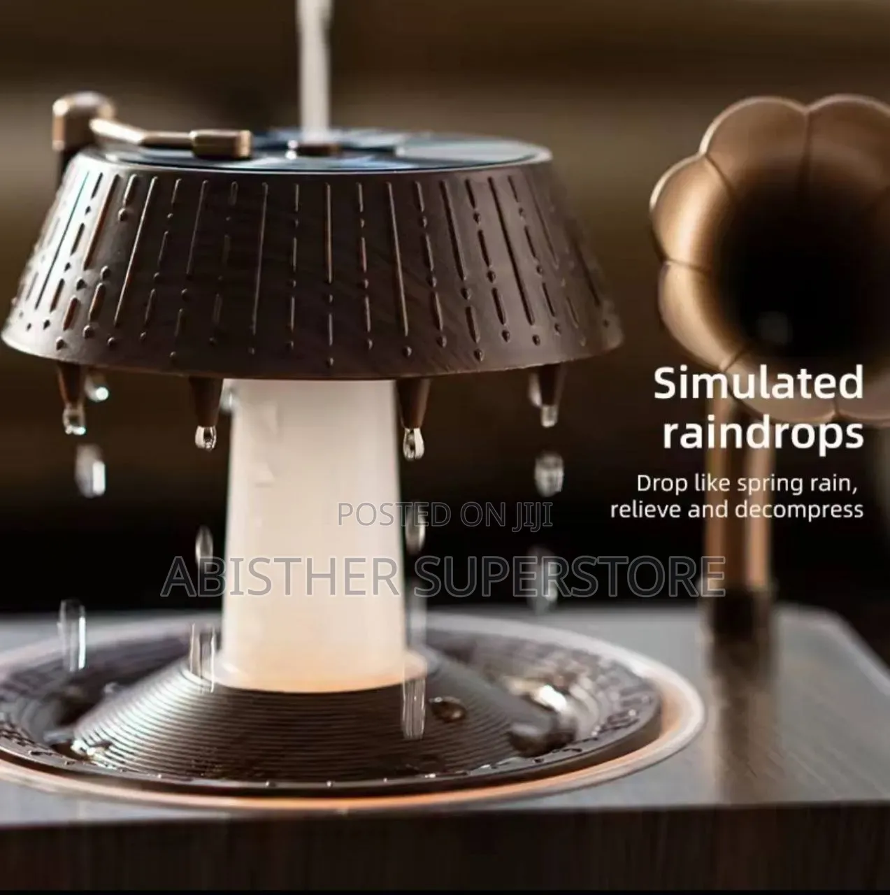 Rotating Raindrop Gramophone Humidifier.