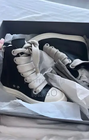 Original Rick Owens Jumbo Lace Sneakers - Black/White