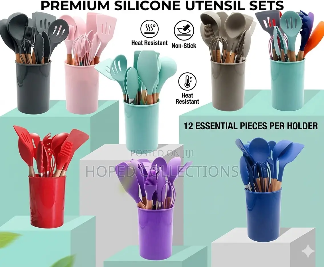 12pcs Silicone Spoon Set