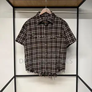 Blackenergy Frayed Hem Plaid Shirt