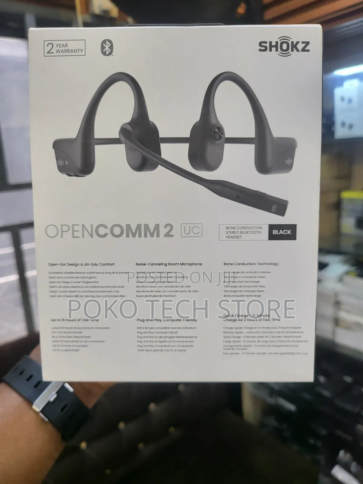 Shokz Opencomm2 Uc Bone Conduction Stereo Bluetooth Headset