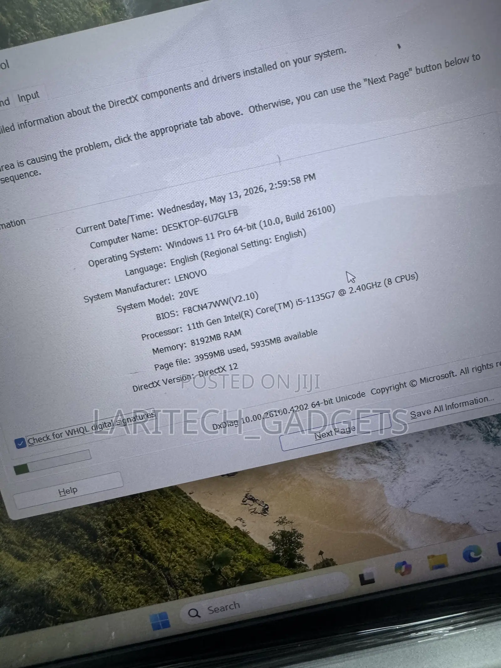 Laptop Lenovo 8GB Intel Core i5 SSD 256GB