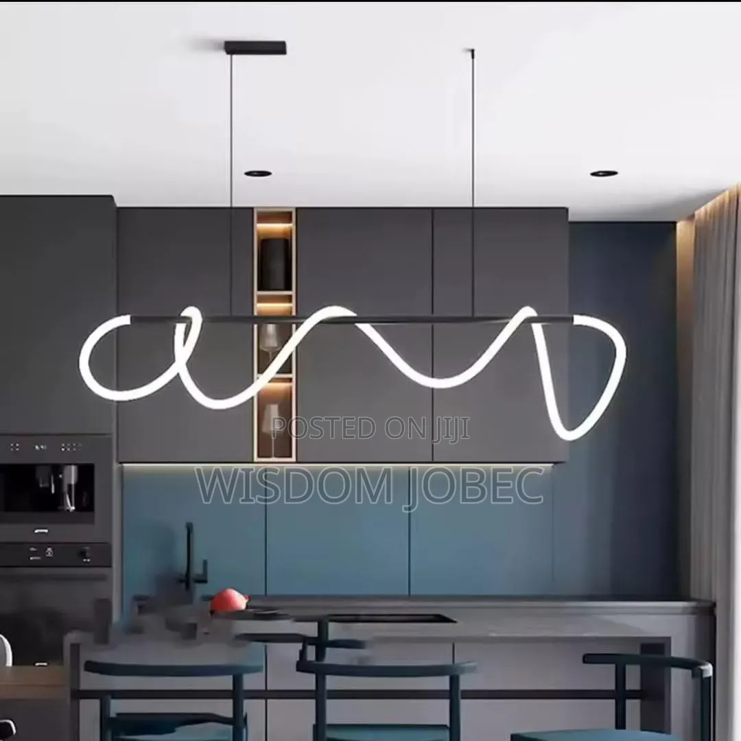 Black and Gold Led Chandelier