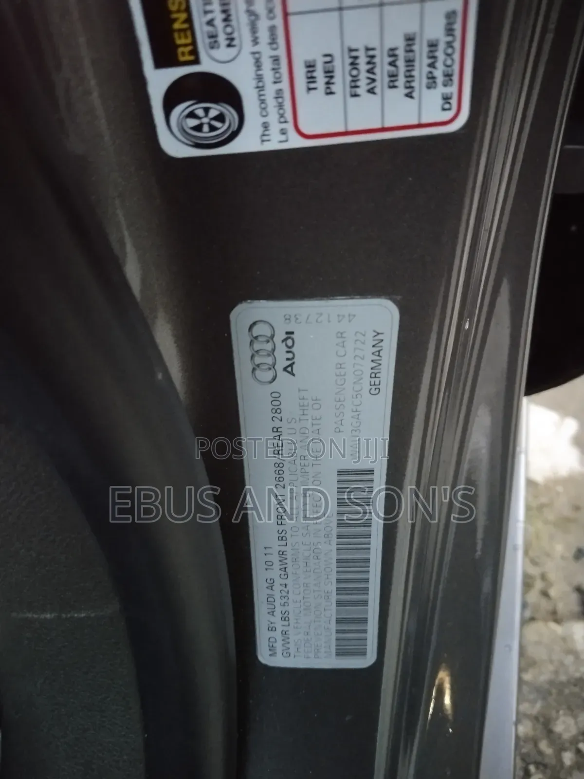 Audi A7 2012 Gray