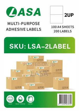 200 Labels A4 Adhesive - 100 Sheets