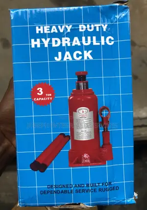 Heavy-Duty Hydraulic Bottle Jack With a 3-Ton Lifting Capacity.