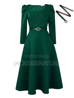 Emerald Green Flare Dress 