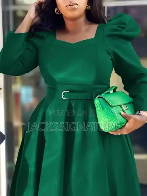 Emerald Green Flare Dress 