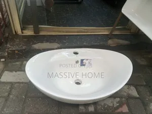 White Oval Countertop Basin