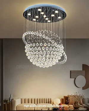 European Style, Duplex Building, Crystal, Simple, Large Chandelier