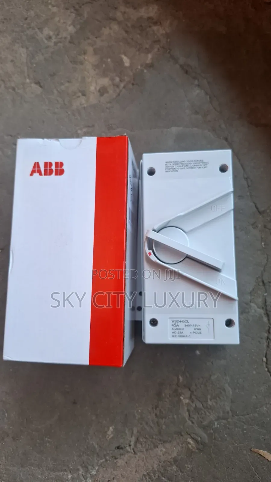 Original Abb 45amps Isolators Switch 4 Pole