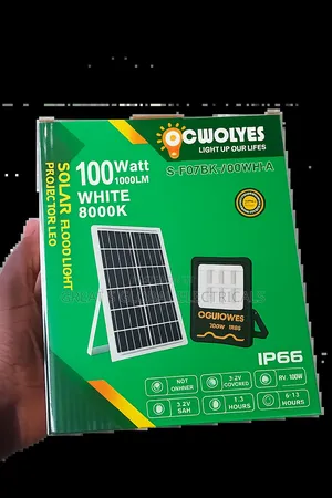 100w Solar Led Flood Light Kit With a Separate Solar Panel.