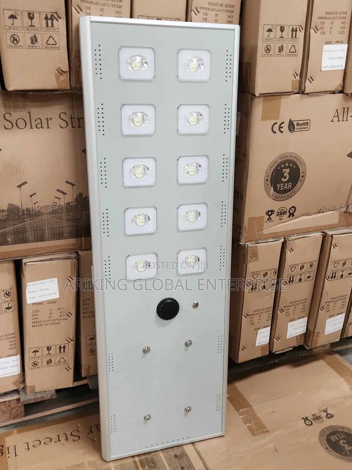100w Industrial Solar Street Light ,10 Eyes