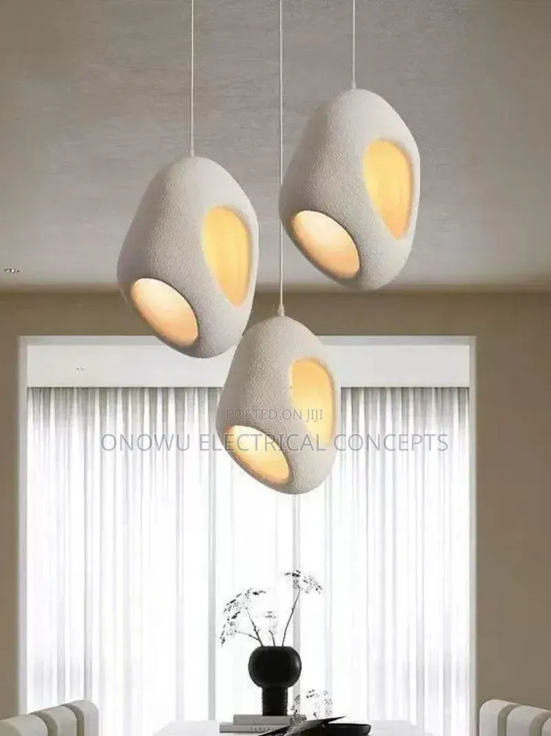 Modern Kitchen Dining Room Chandelier Lighting Ceiling Oval Bean Resin