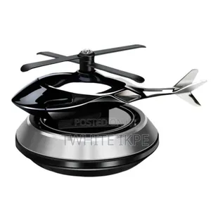 Solar Powered Helicopter Car Air Freshener Dashboard Ornament