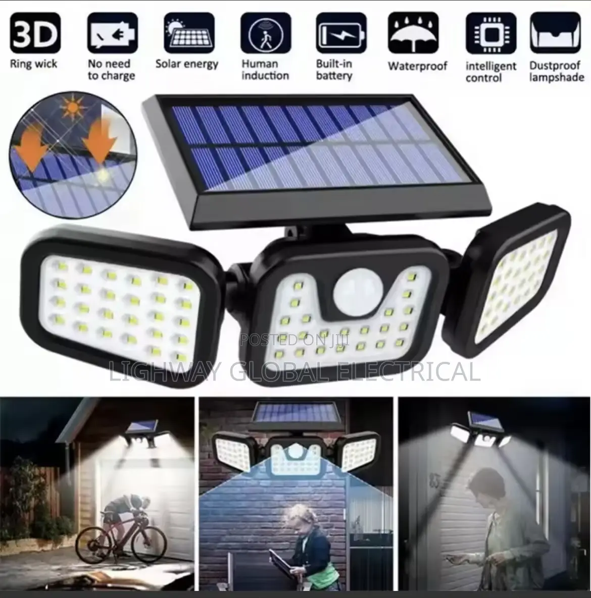 360 Sensor Solar Outdoor Wall Light