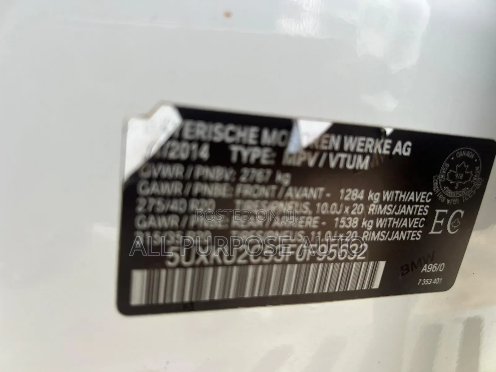 BMW X6 2014 White