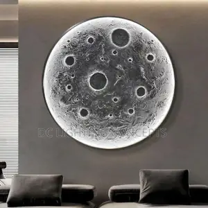 Modern Art Round Moon Led Wall Light.