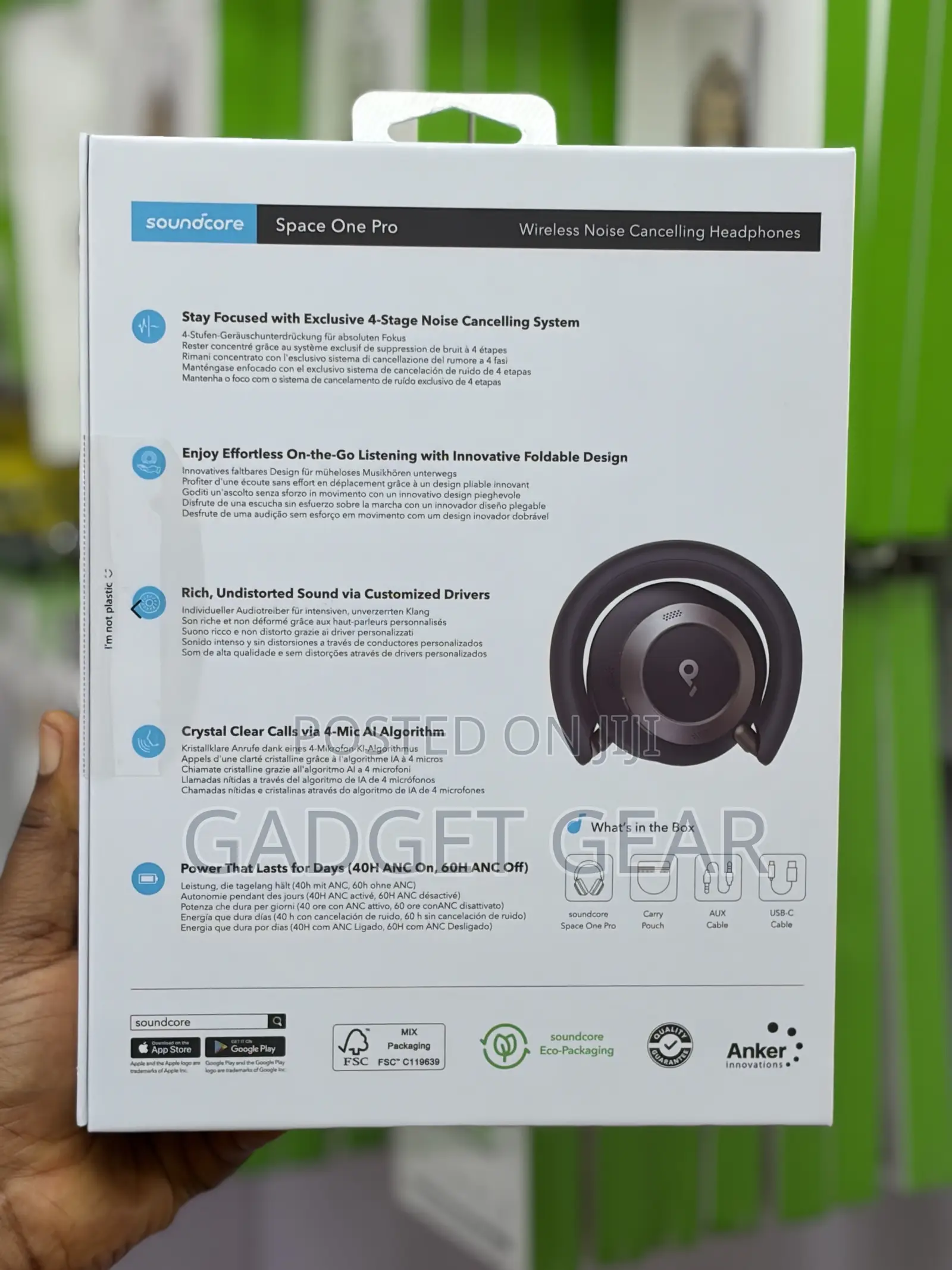 Soundcore Space One Pro Anc Headphones — Brand New Sealed