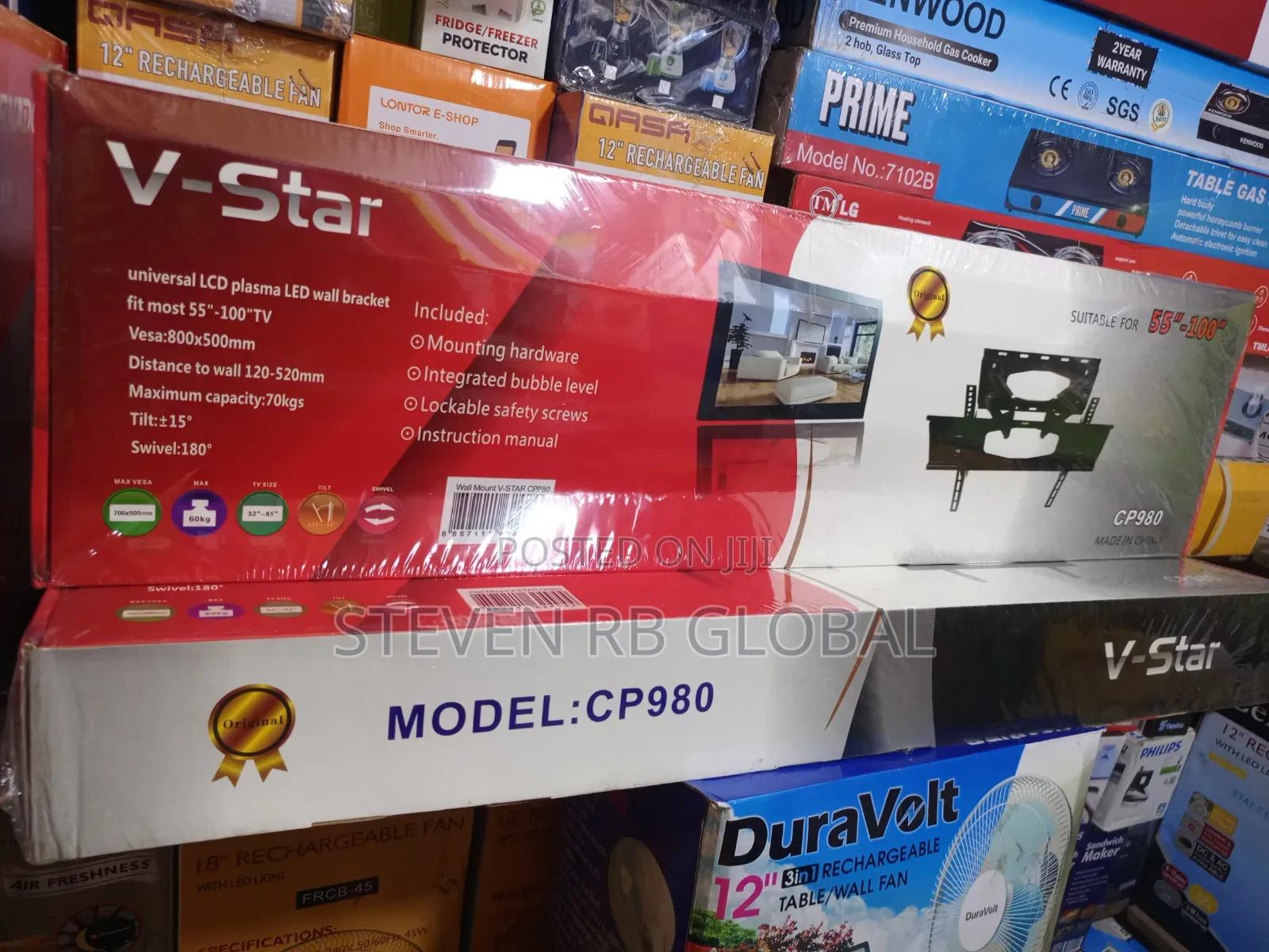 V-Star Adjustable Tv Wall Bracket | 55"–100"