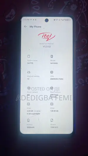 Itel P55 128 GB Blue