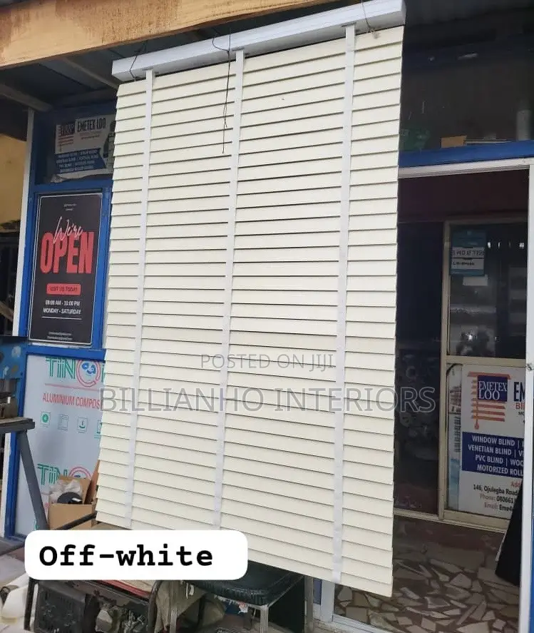Wood Blind Off White